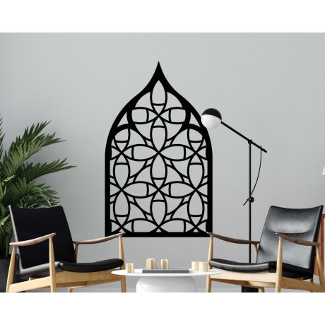 Arabesque Arch Window Design Pattern Vinyl Wall Decals