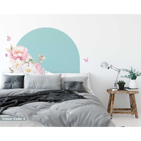 Best Colourful Floral Arch Wall Stickers For Headboard Decor
