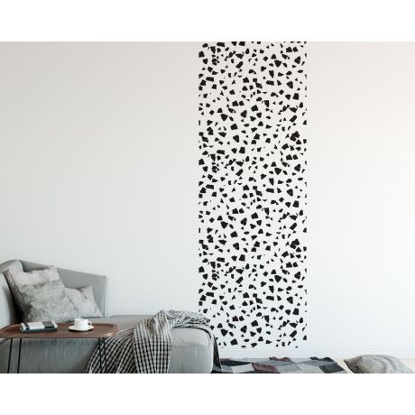 Beautiful Terrazzo Pattern Black Texture Wall Decals For Living Room Decor