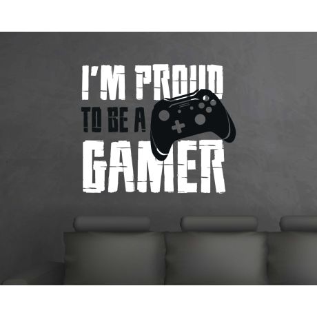 I'm Proud To Be A Gamer Wall Stickers For Gaming Room Decorations