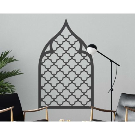 Moroccan Quatrefoil Lattice Design Pattern Arch Wall Decals