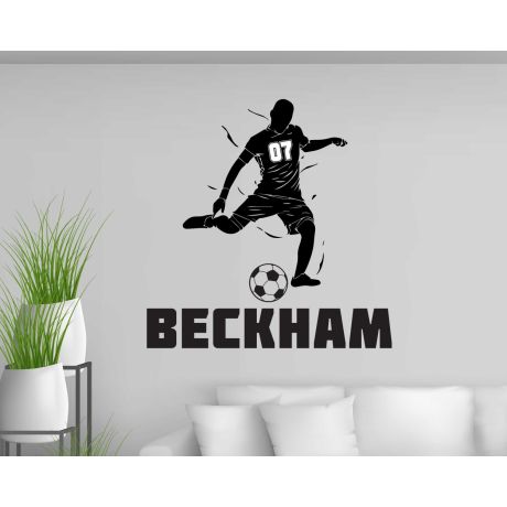 Custom Name Football Gaming Wall Decal For Sport Person Room Decoration