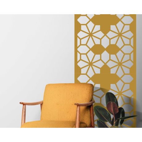 Geometric Honeycomb Lattice Pattern Design Wall Decals For Home And Office Decoration