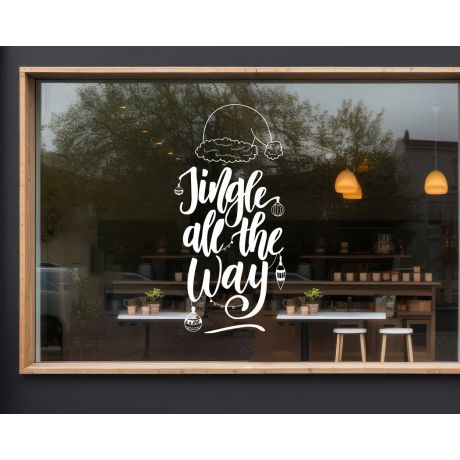 Jingle all the way Stickers for Celebrate Christmas Decoration