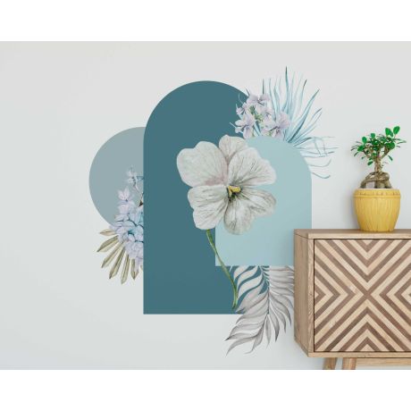 Beautiful Wall Art Floral Decoration Arch With Flower Wall Stickers