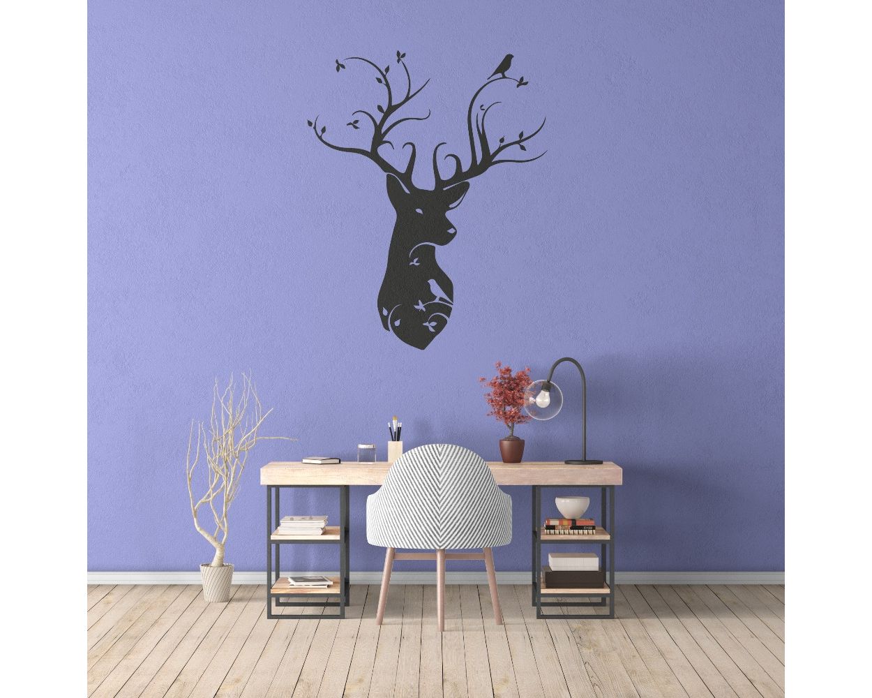 Mystical Forest Deer & Birds Wall Stickers. shop now