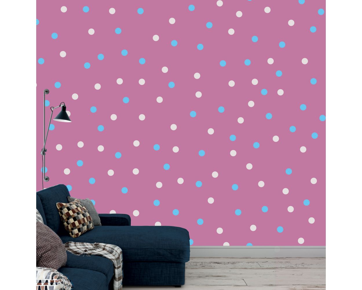 Mixed Colour Polka Dots Pattern Vinyl Boho Wall Stickers for Bedroom Wall Decor