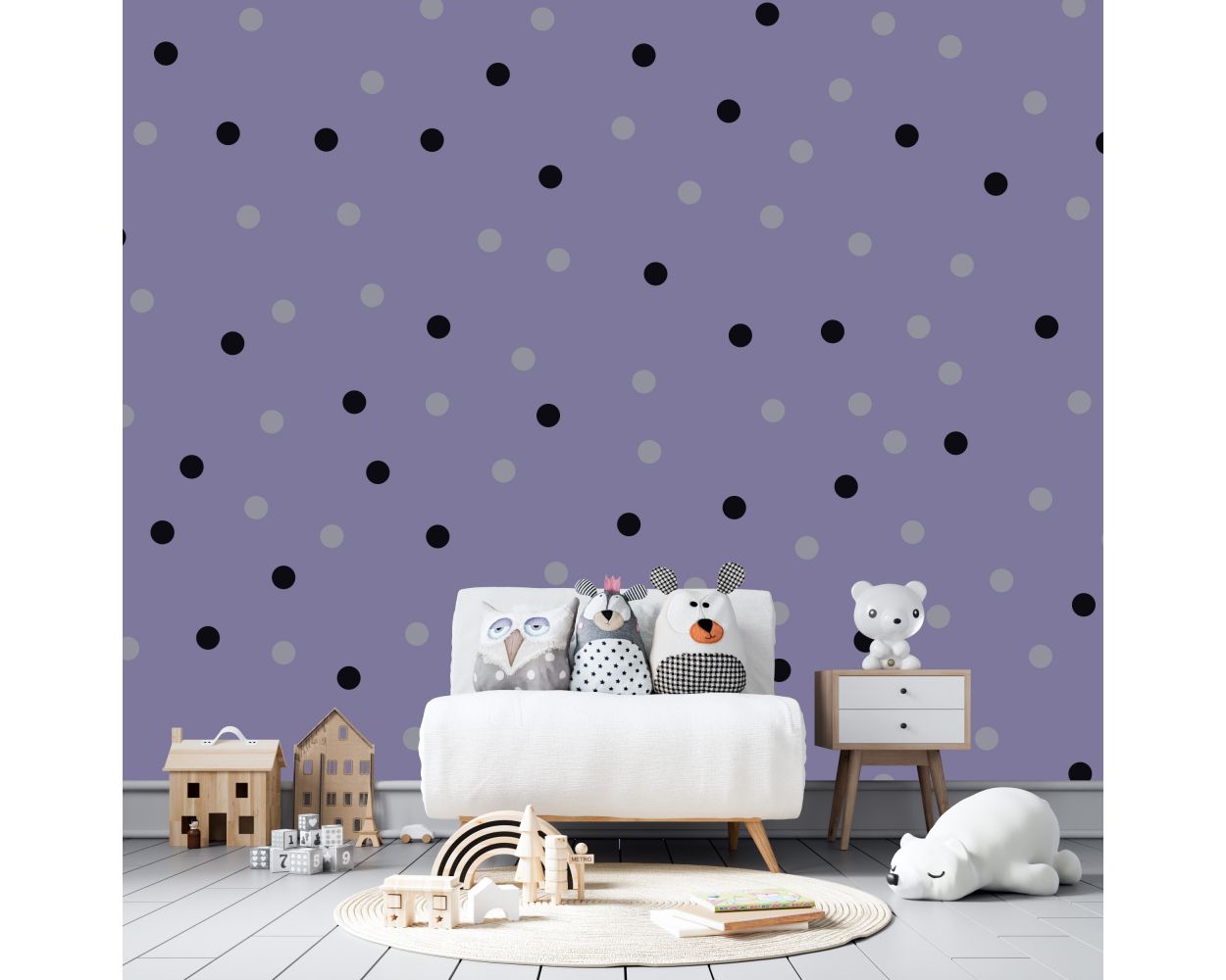 Best Mixed Colour Giant Polka Dots Pattern Vinyl Wall Decals for Kids Bedroom Wall Decor