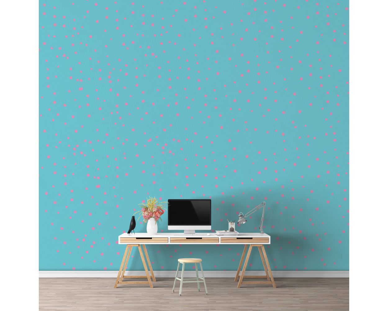 Best Beautiful Hand Drawn Polka dots Pattern Vinyl Wall Decals