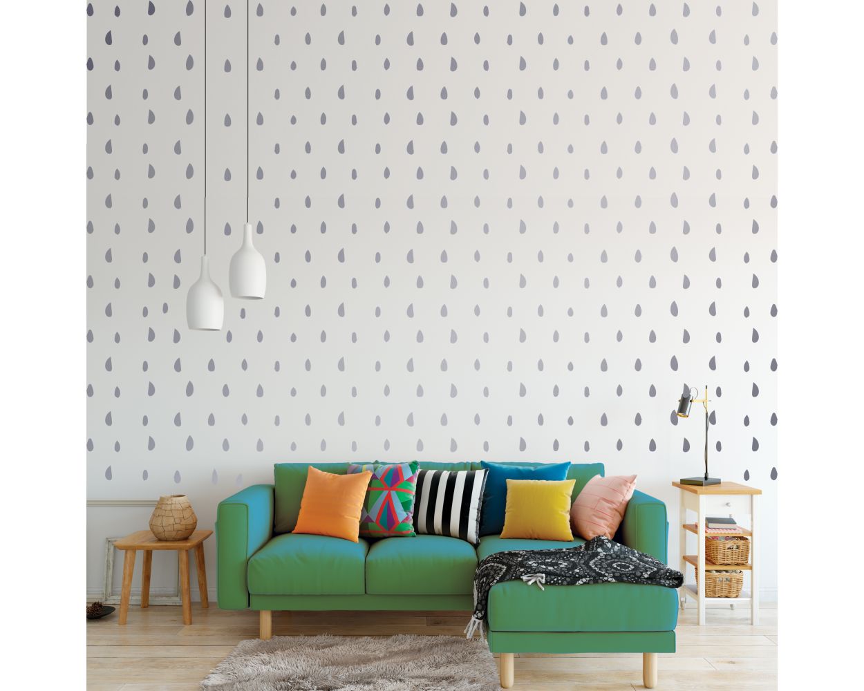 Best Beautiful Hand Drawn Polka dots Pattern Wall Decals