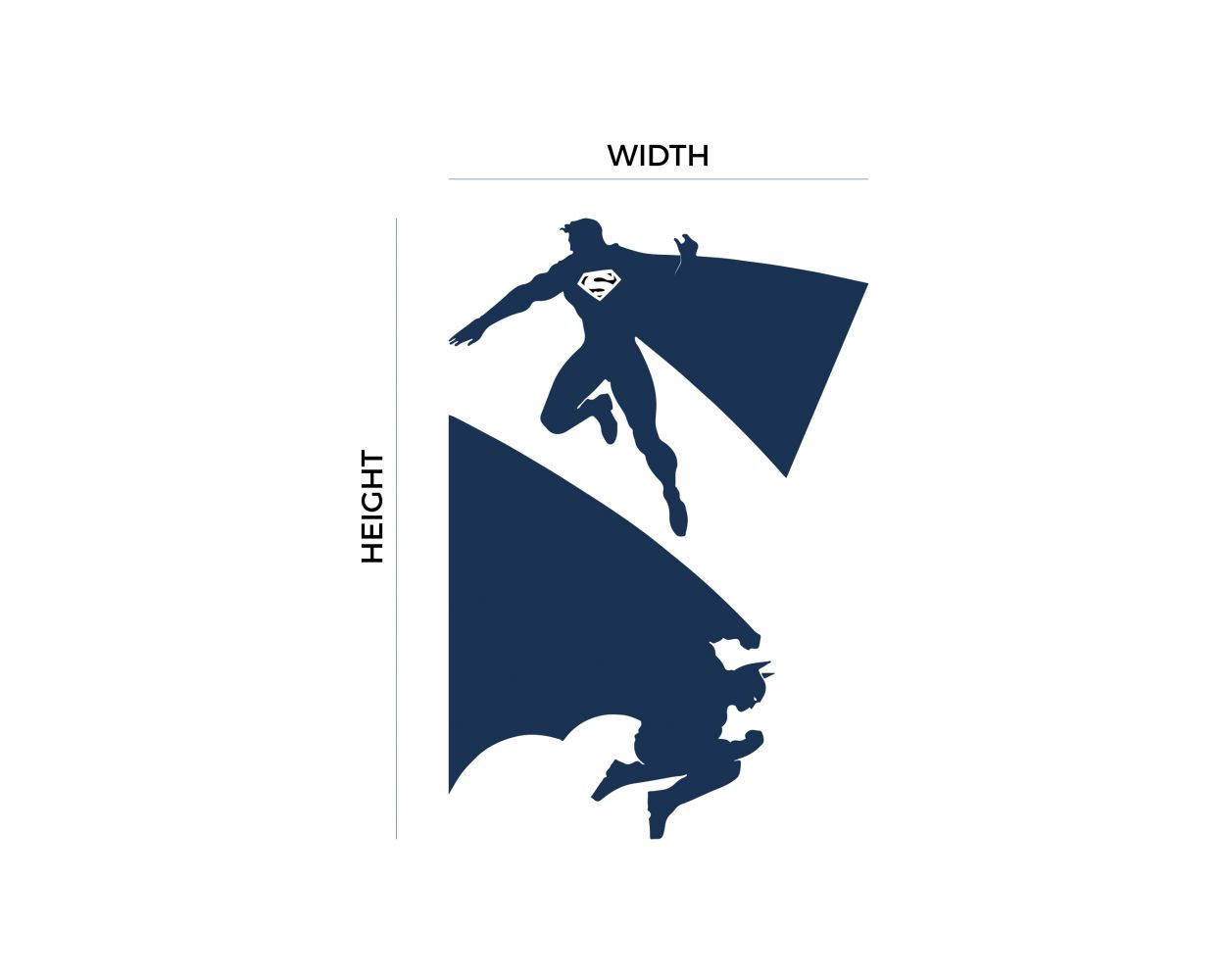 Batman vs Superman Vinyl Wall Stickers for Kids Room Wall Decor
