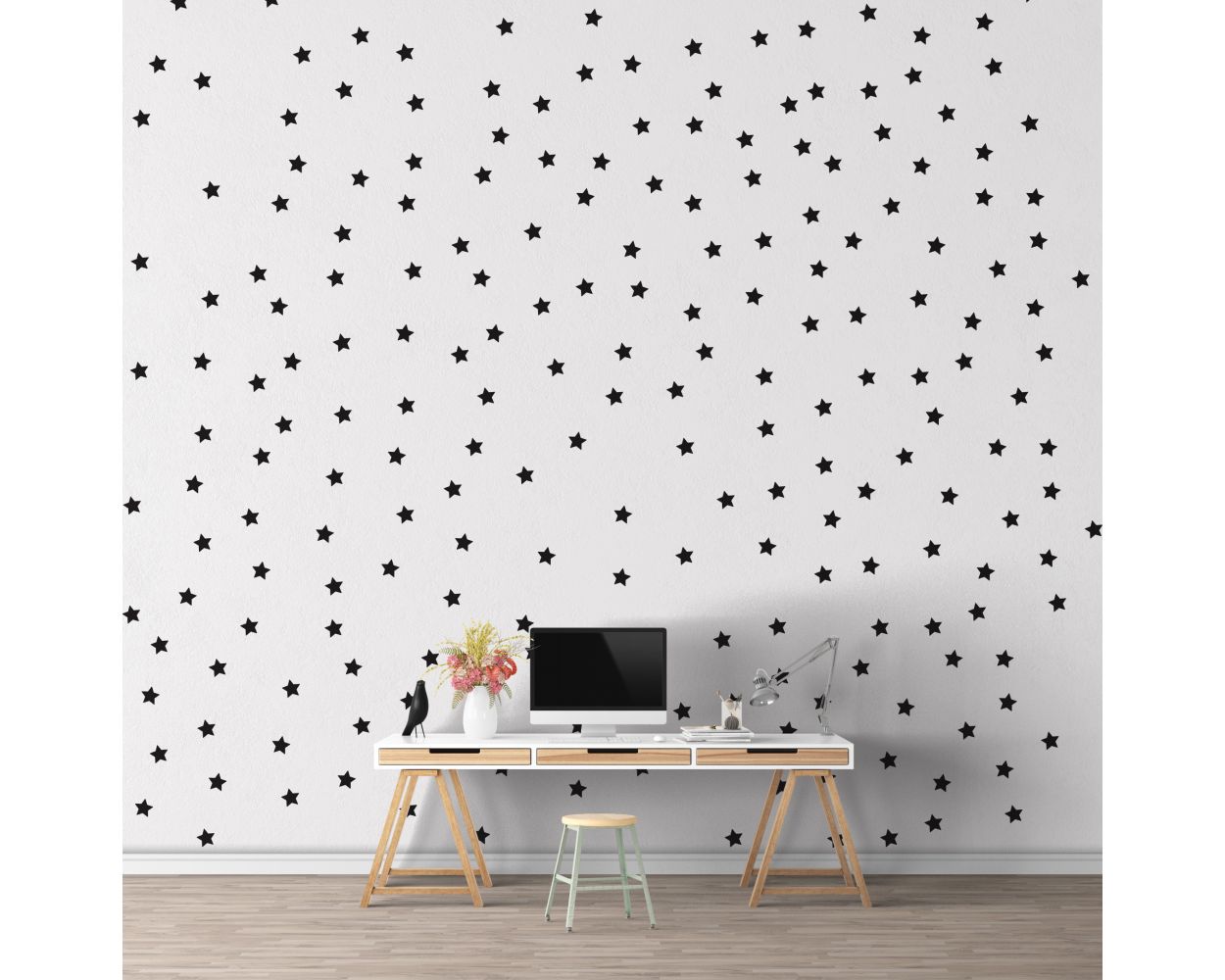 Best Beautiful Bohemian Stars Pattern Vinyl Wall Stickers for Kids Bedroom Wall Decor