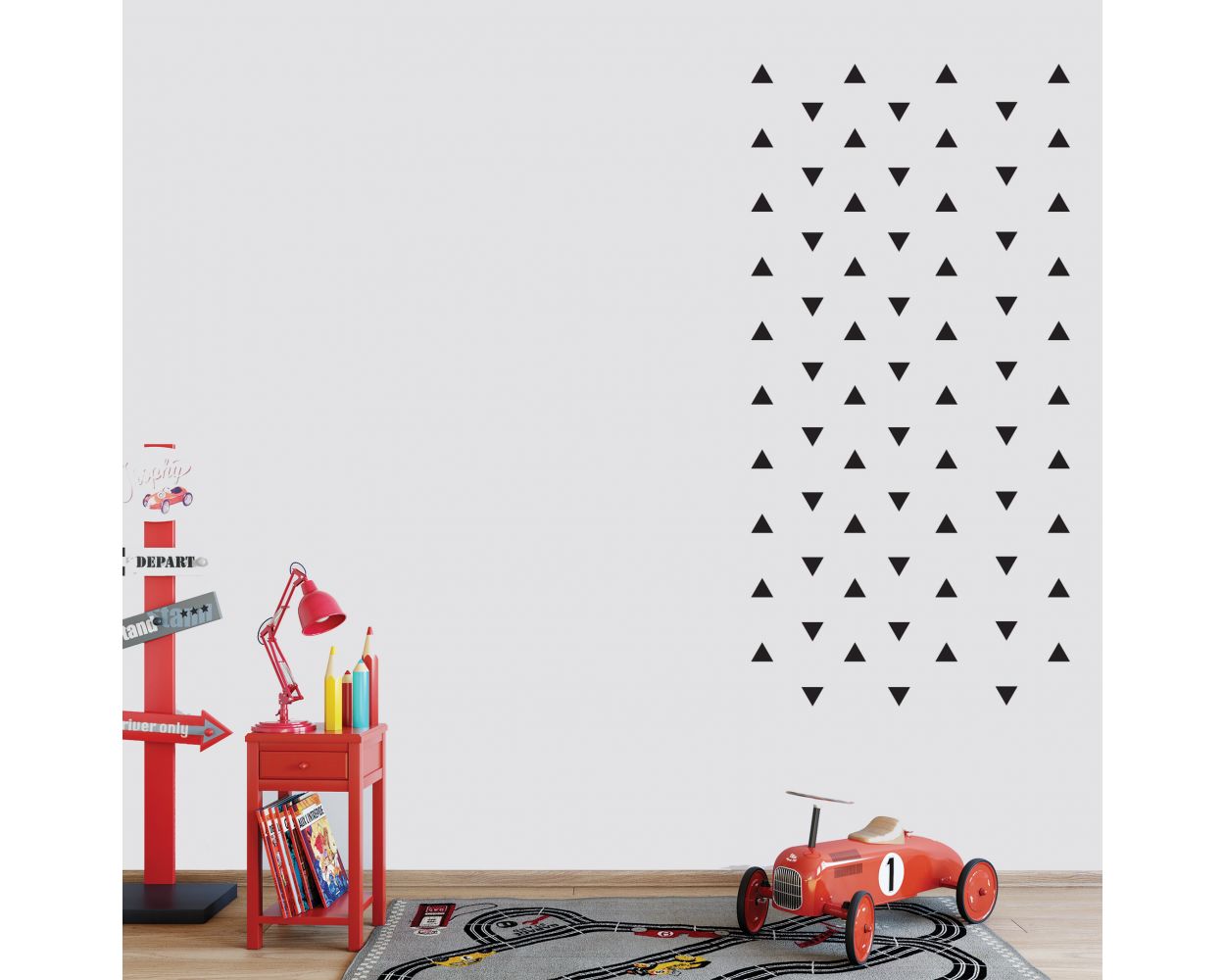 Best Beautiful Boho Triangle Pattern Vinyl Wall Stickers for Bedroom Wall Decor