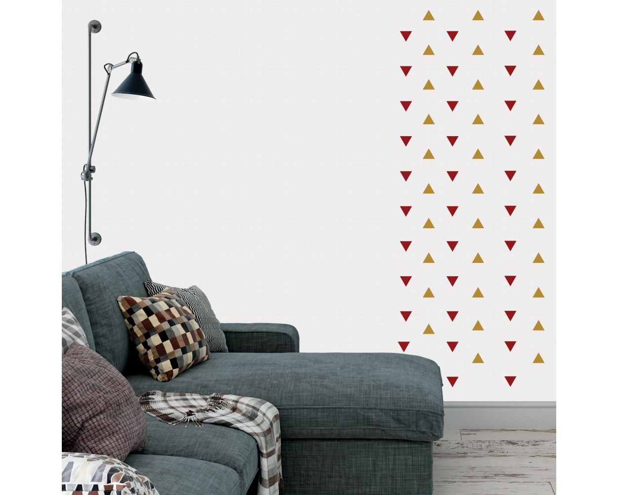Best Beautiful Boho Triangle Pattern Vinyl Wall Stickers for Bedroom Wall Decor