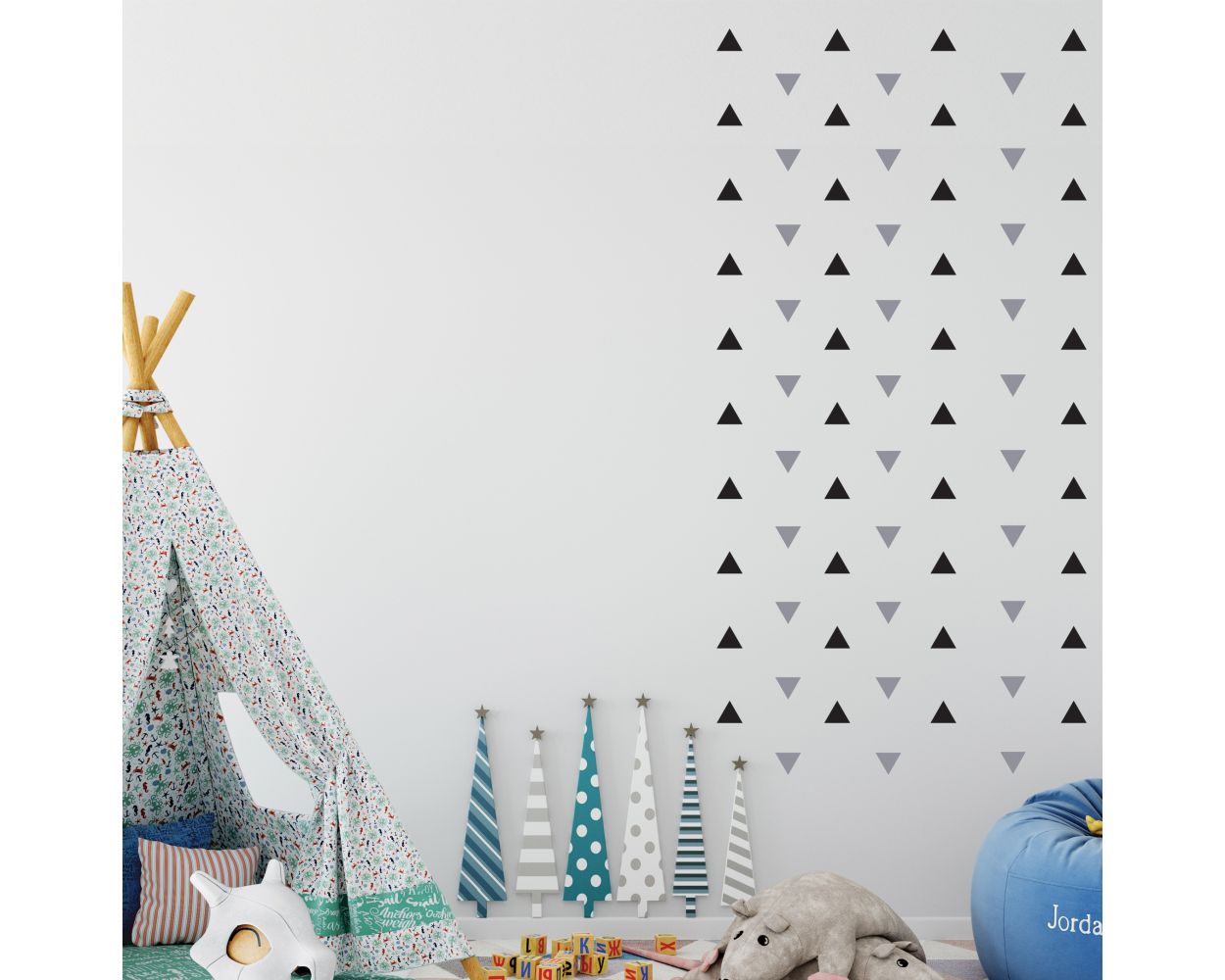 Best Beautiful Boho Triangle Pattern Vinyl Wall Stickers
