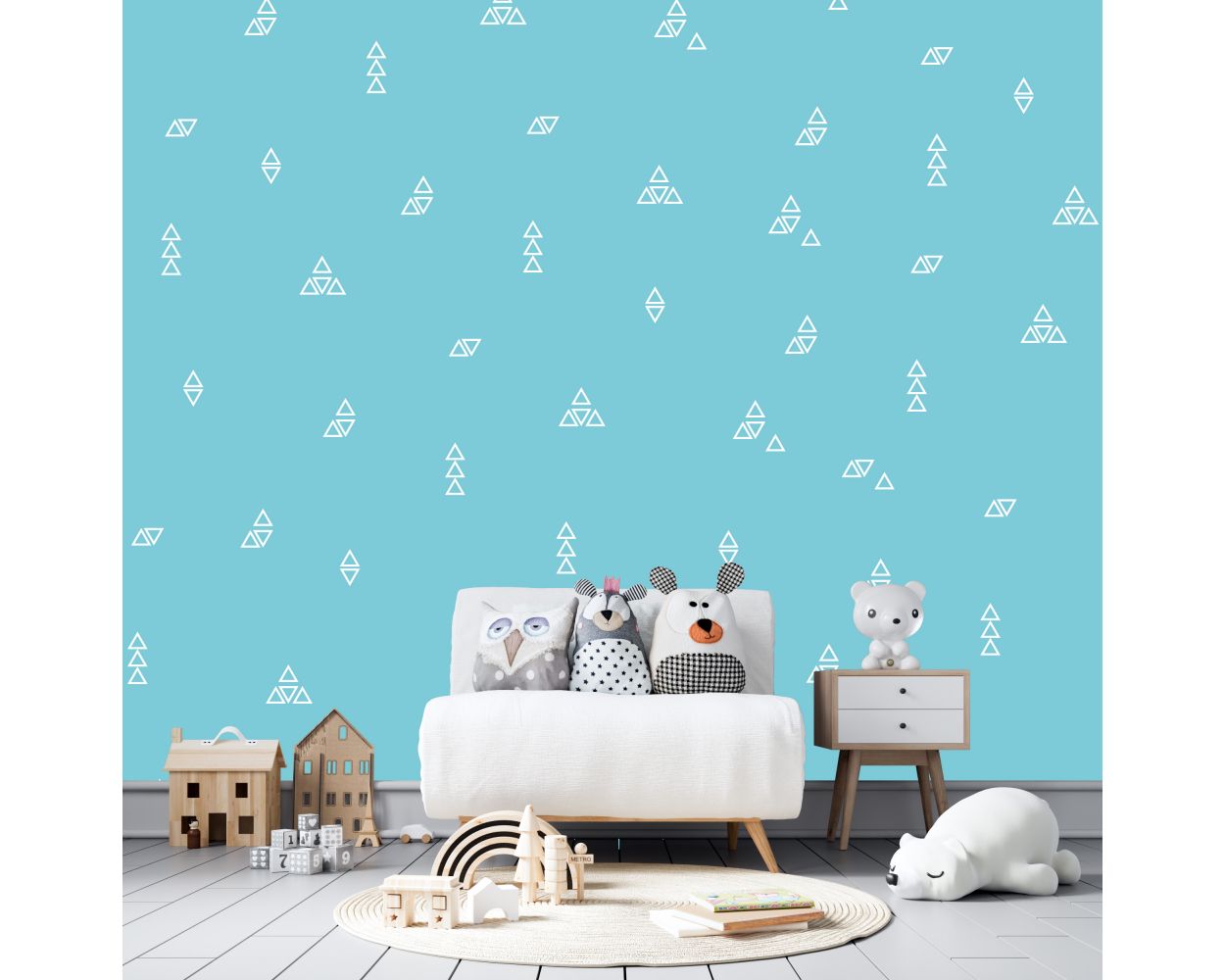 Best Beautiful Boho Triangle Pattern Vinyl Wall Decals for Bedroom Wall Decor