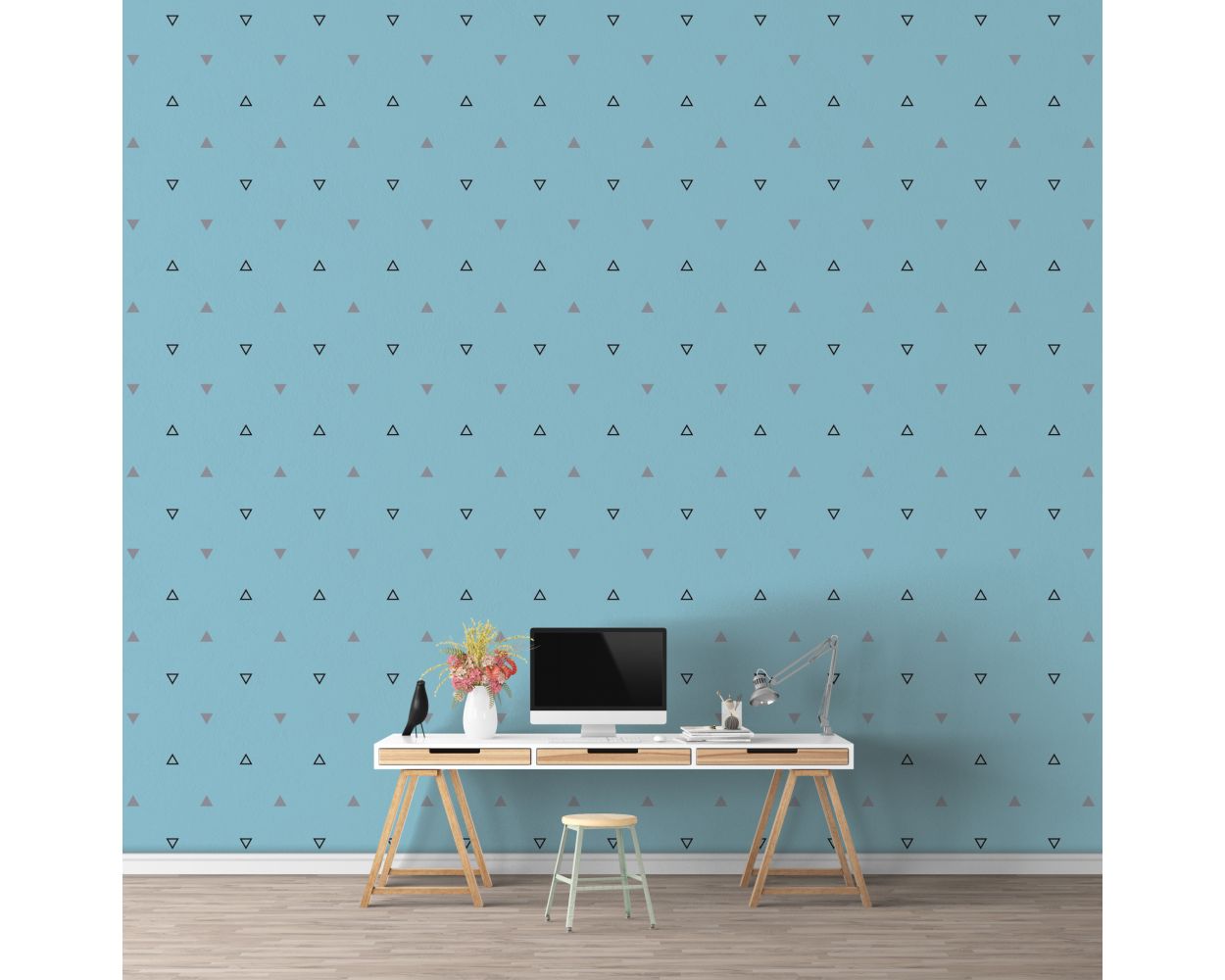 Best Beautiful Boho Triangle Pattern Vinyl Wall Stickers for Bedroom Wall Decor