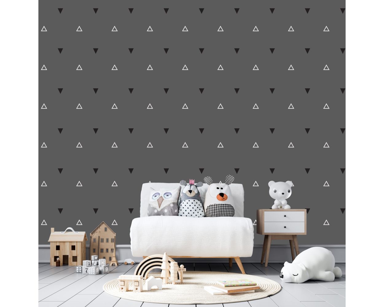 Best Beautiful Boho Triangle Pattern Vinyl Wall Decals for Bedroom Wall Decor