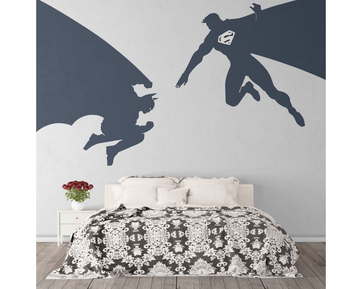 Batman vs Superman Wall Decals for Kids Room Wall Decor