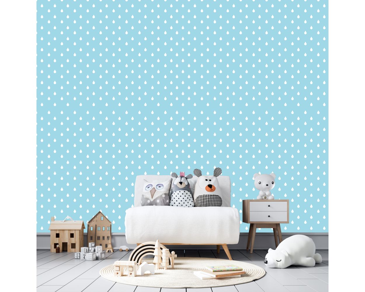 Best Beautiful Boho Raindrops Pattern Vinyl Wall Decals for Bedroom Wall Decor