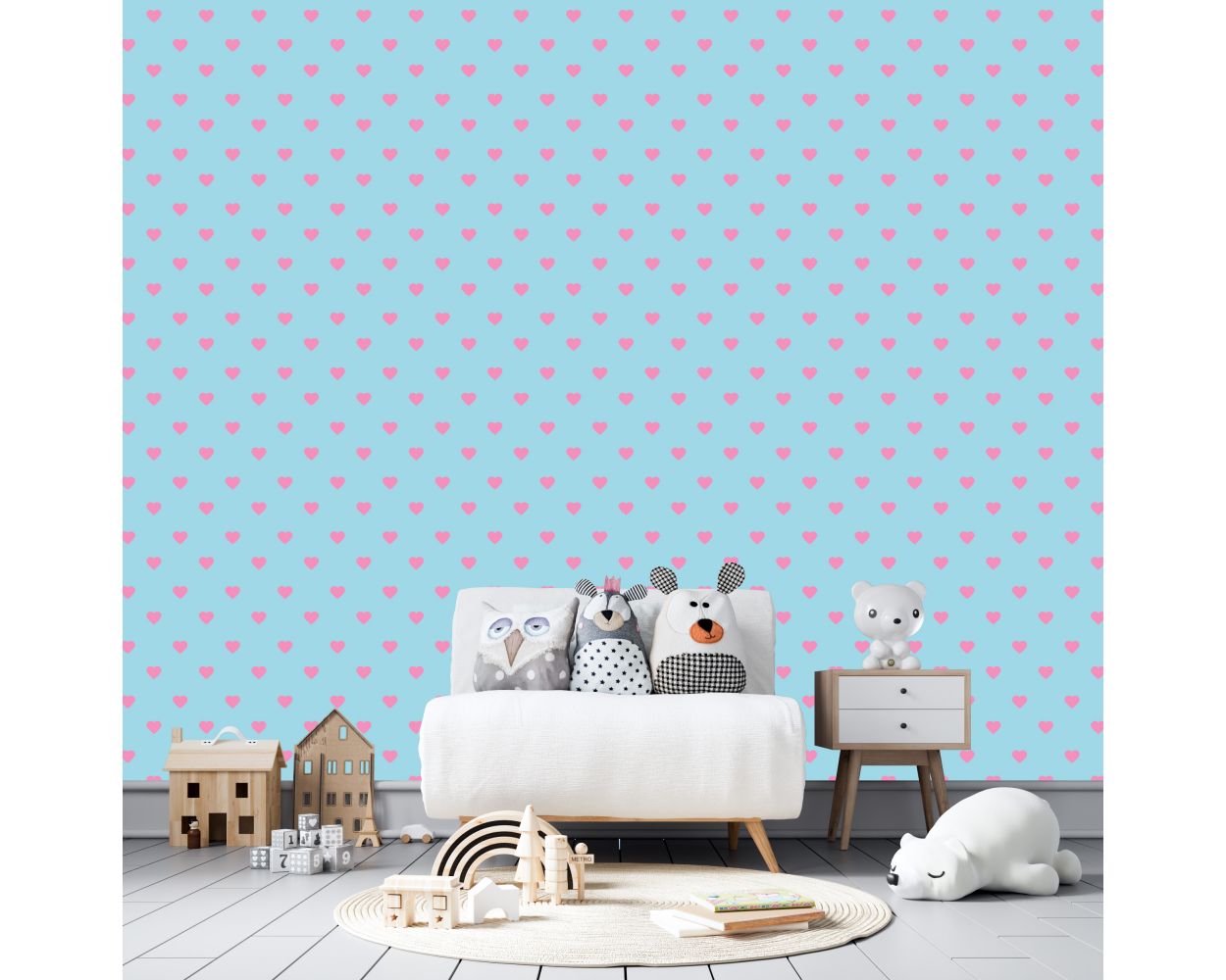 Best Beautiful Hearts Pattern Vinyl Boho Wall Stickers for Bedroom Wall Decor 