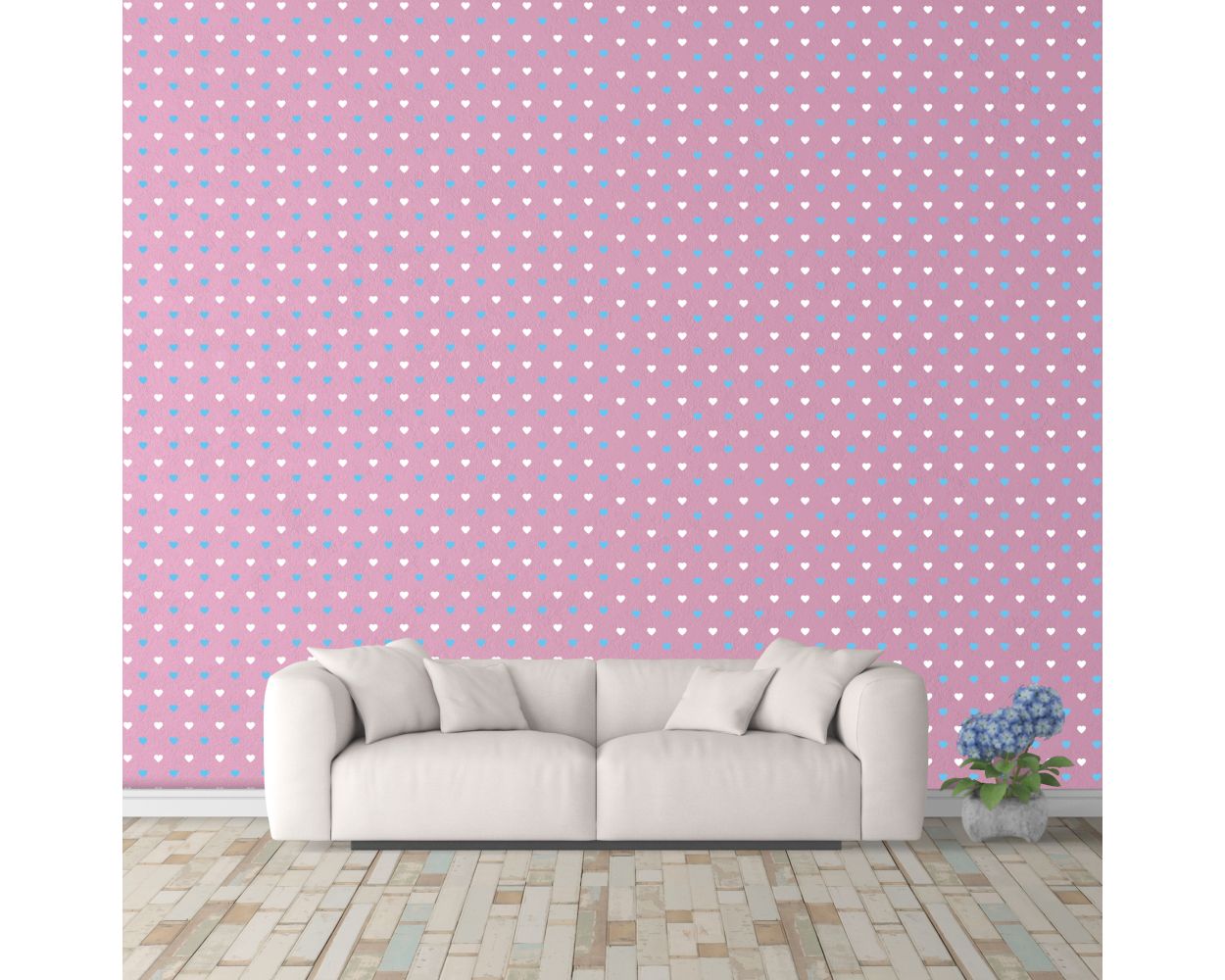 Best Beautiful Hearts Pattern Vinyl Boho Wall Decals