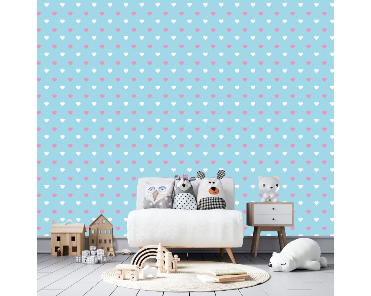 Best Beautiful Hearts Pattern Vinyl Boho Wall Stickers for Kids Bedroom Wall Decor