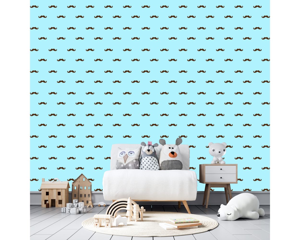 Best Moustache Pattern Vinyl Wall Stickers 