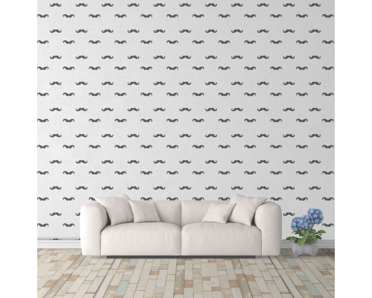 Best Moustache Pattern Vinyl Wall Decals for Wall Decor 
