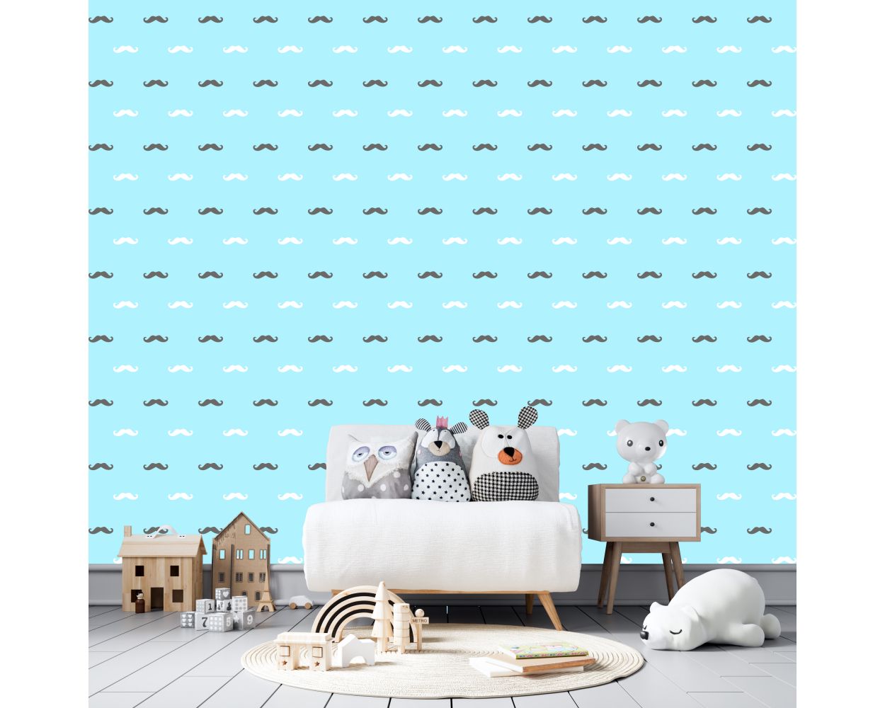 Best Moustache Pattern Vinyl Wall Decals for Wall Decor
