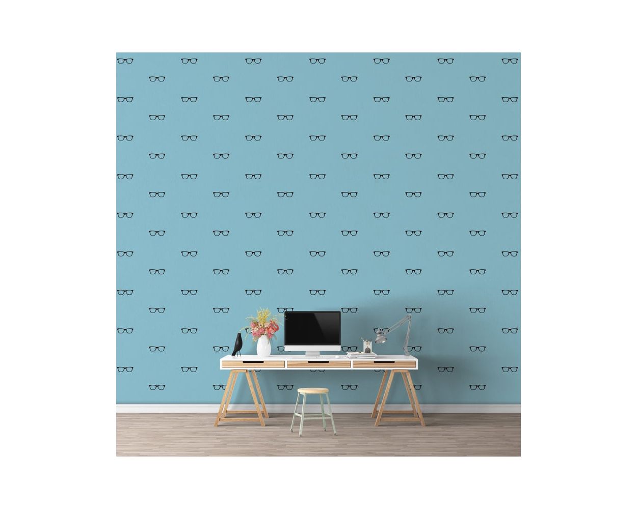 Glasses Pattern Wall Stickers for Bedroom Wall Decors