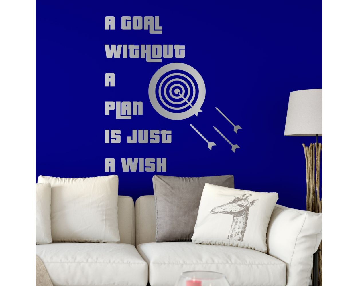 “A goal without a plan is just a wish!” Quotes Wall Decals for office wall decor. shop now
