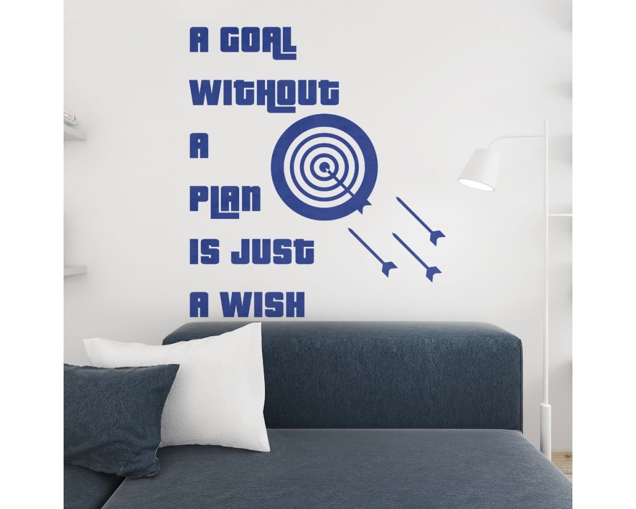 “A goal without a plan is just a wish!” Quotes Wall Stickers