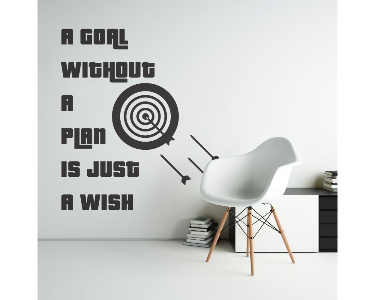 “A goal without a plan is just a wish!” Quotes Wall Decals