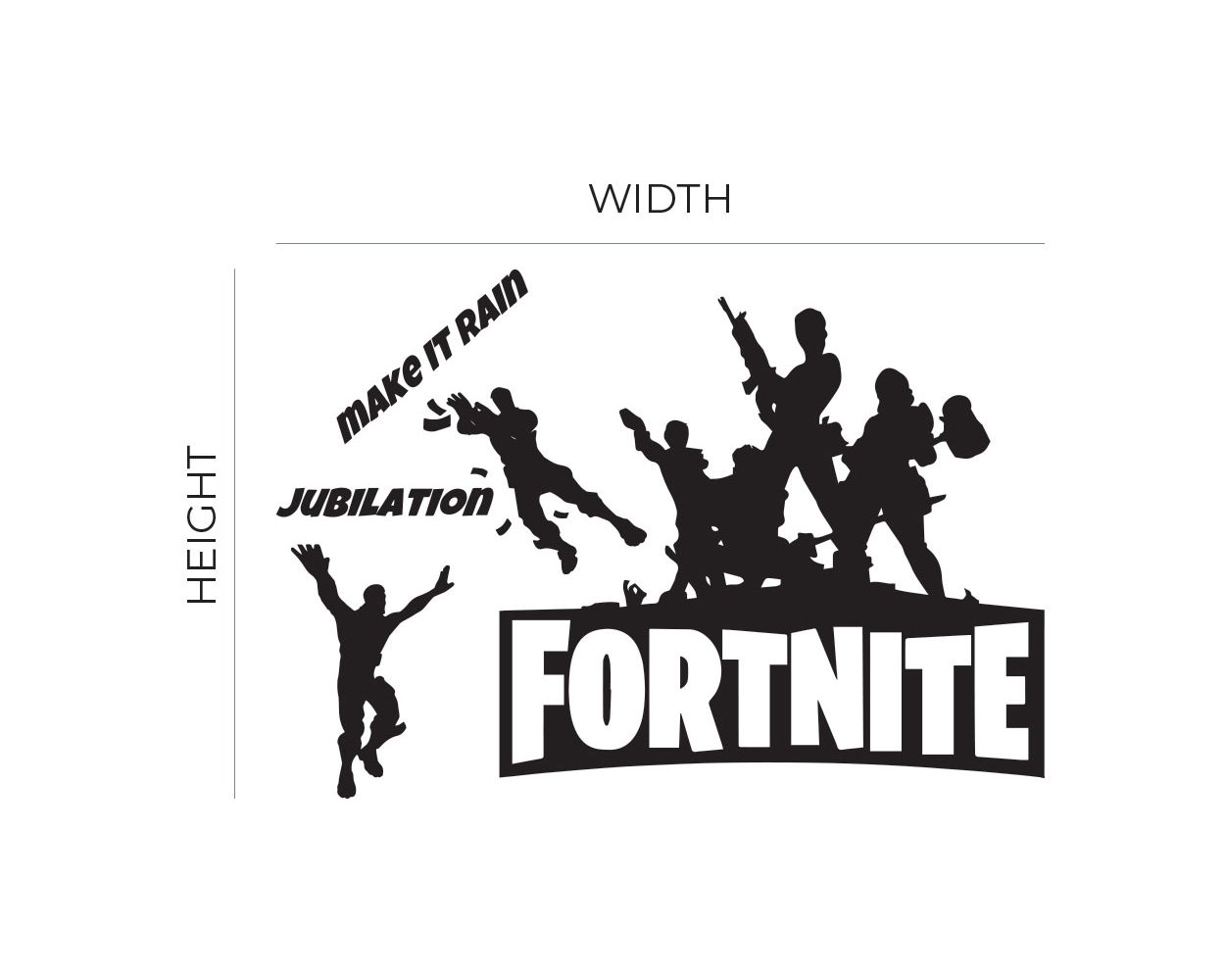 Fighting Fortnite Vinyl Wall Stickers . shop now