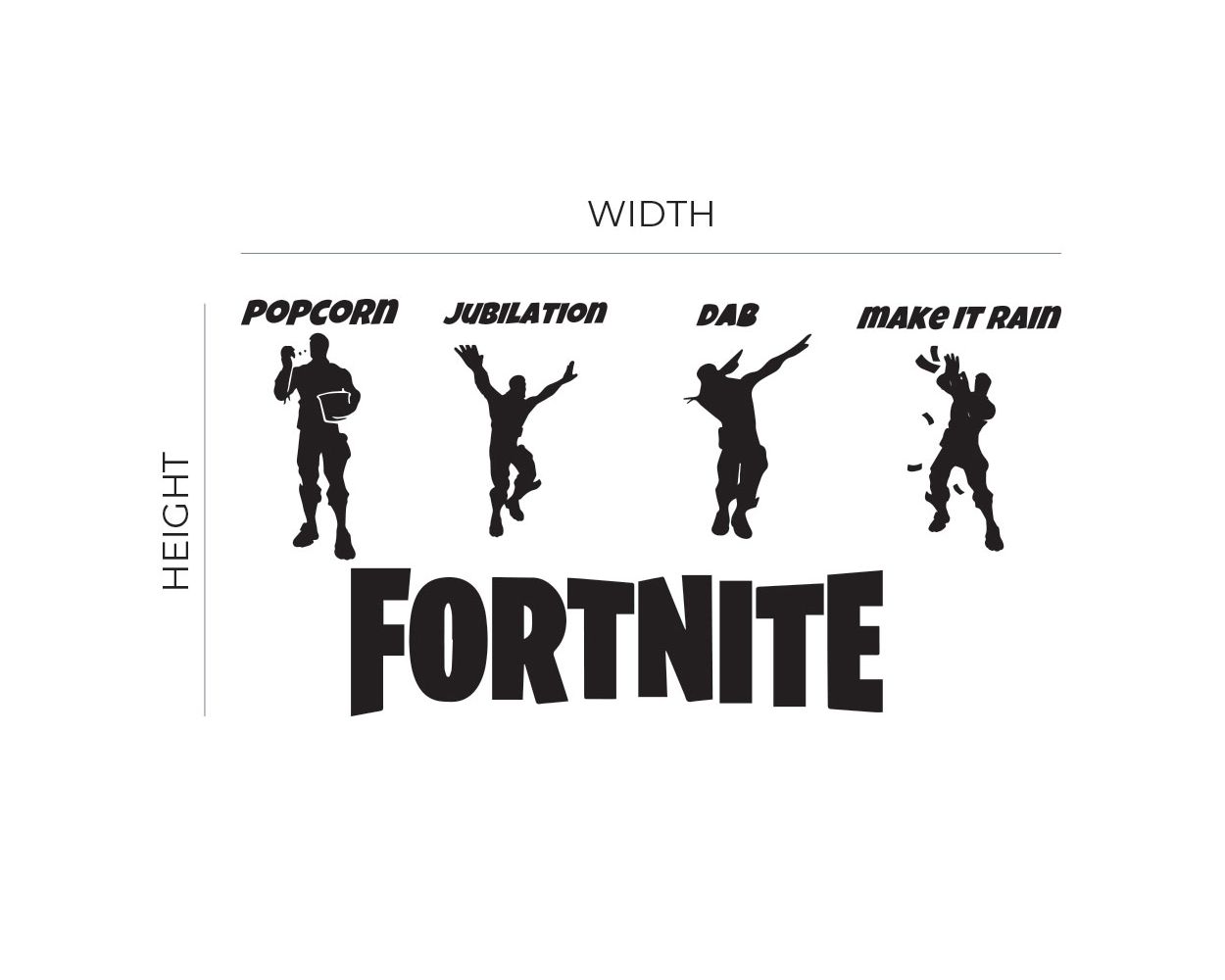 Shadow Moves Dance Fortnite Vinyl Wall Decals. shop now