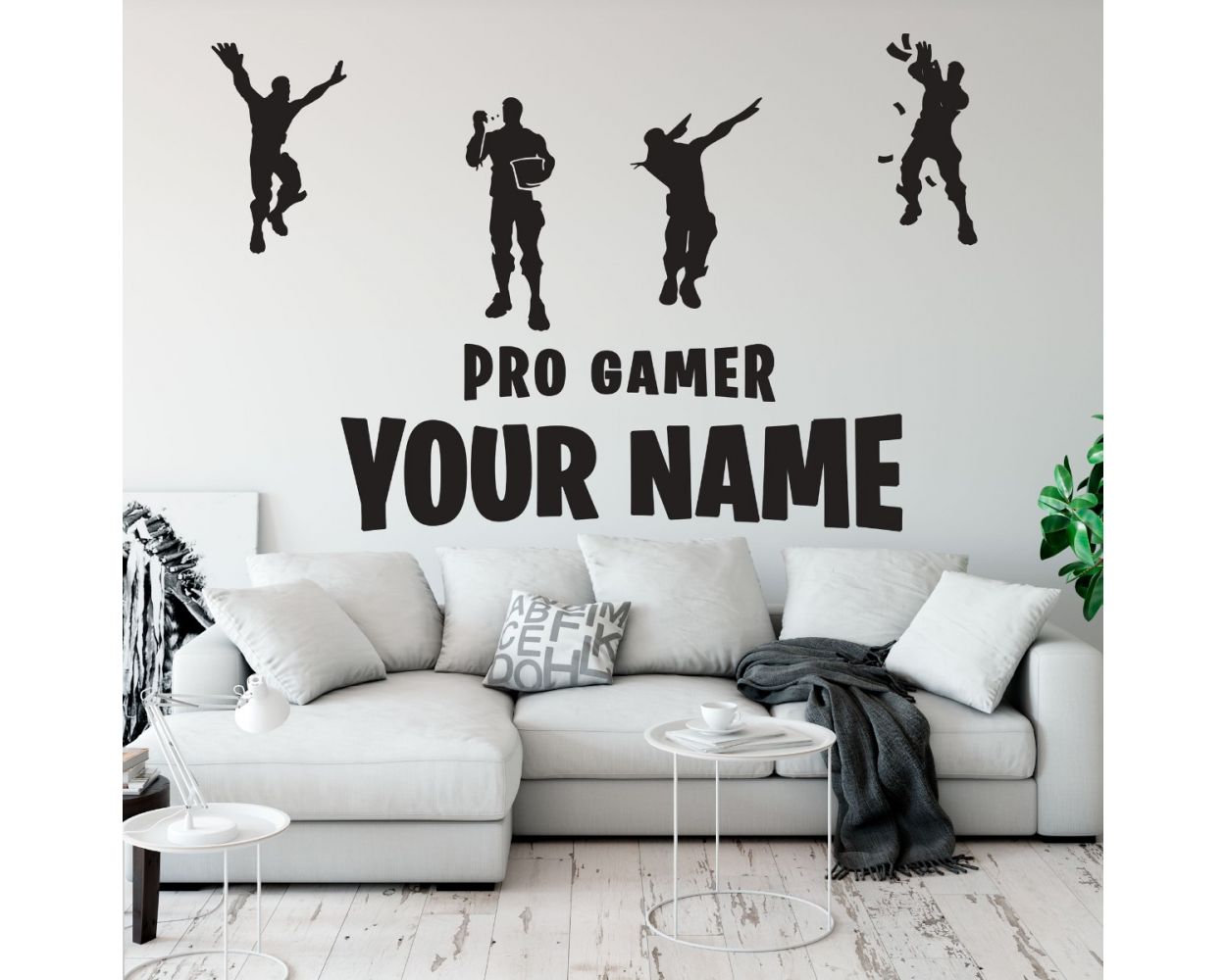Best Stylish Personalized Name Gaming Wall Stickers for Gaming room wall decor