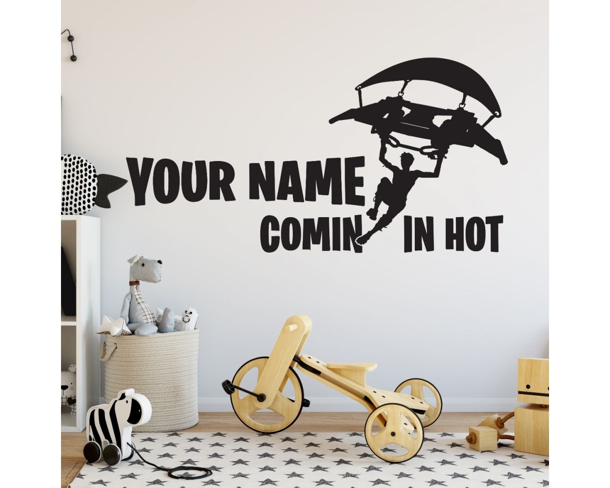 Boys Gaming Room Fortnite Personalized Name Wall Art Sticker