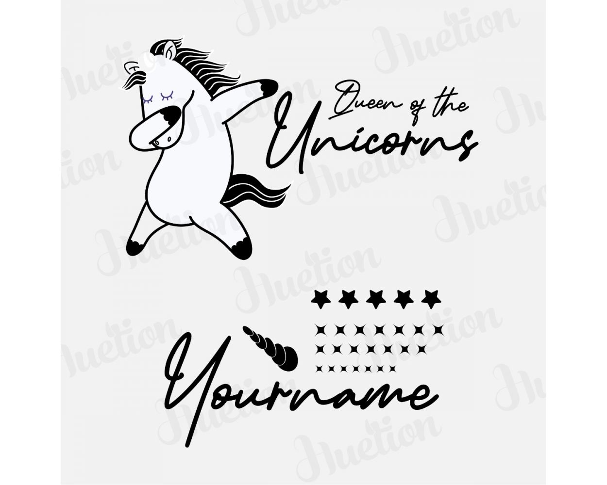 Beautiful Unicorn Themed Custom Girl Name Wall Stickers for Nursery wall Decor