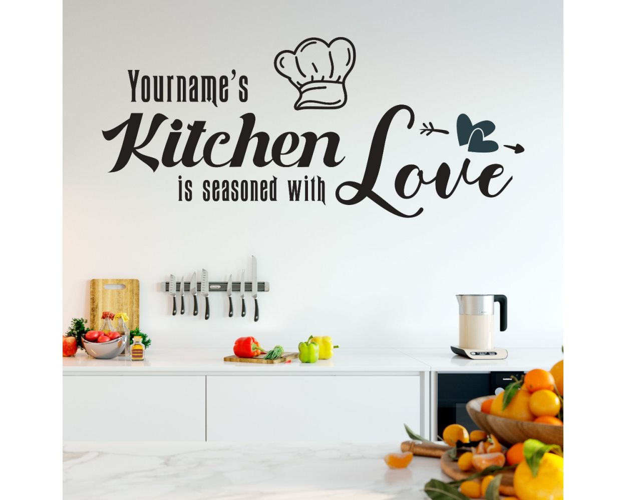 Custom Name Kitchen Love Wall Decals for kitchen wall decor