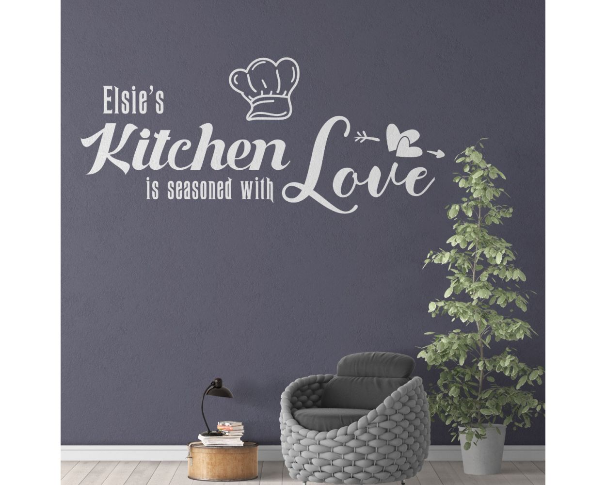 Custom Name Kitchen Love Wall Decals