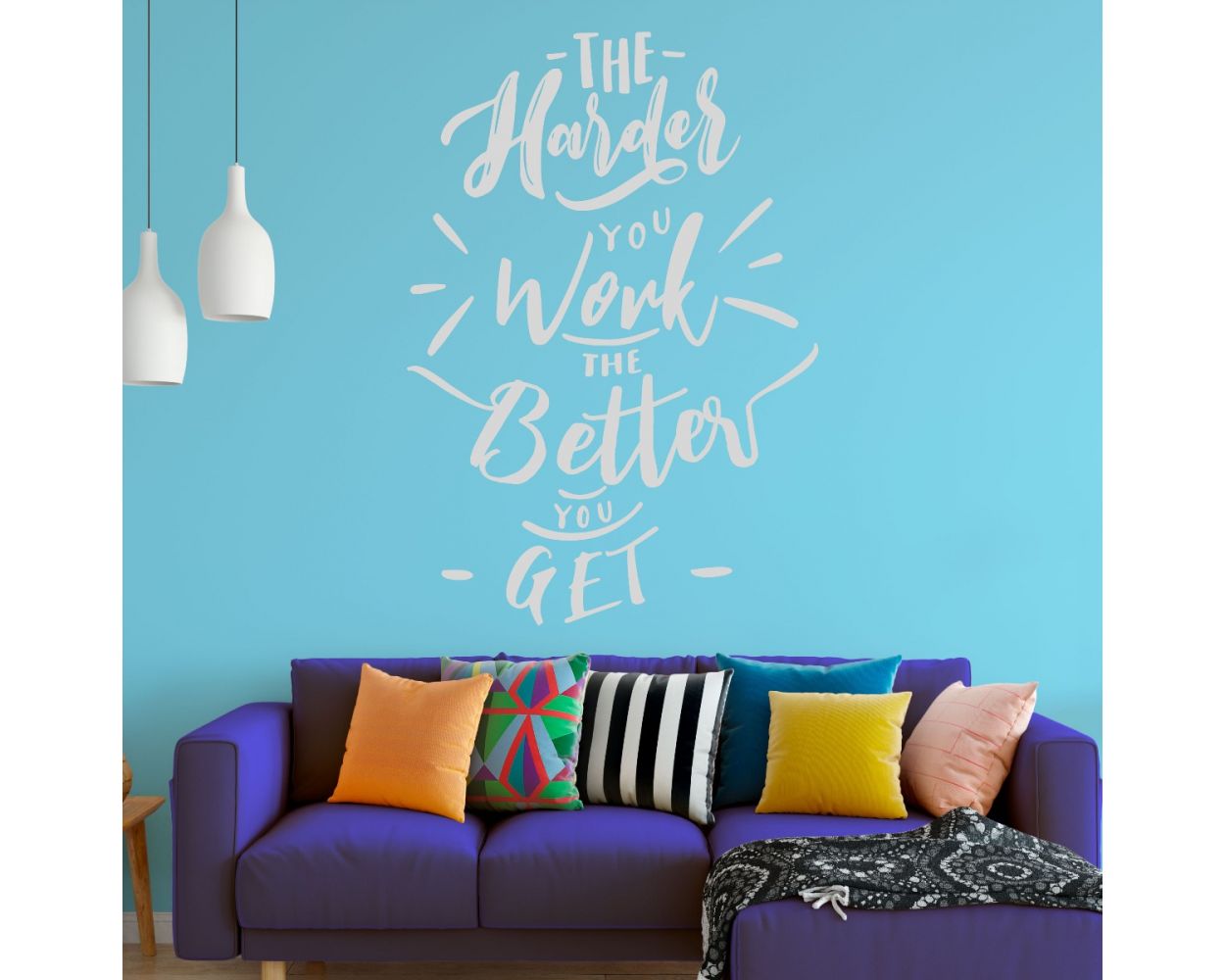 The Harder You Work The Better You Get Quotes Wall Stickers for office quotes wall decor. shop now