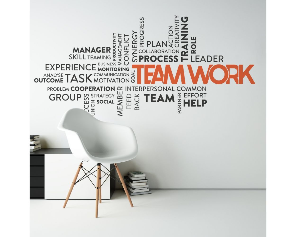 Teamwork Motivational Quote Wall Decals for Office Wall Decor