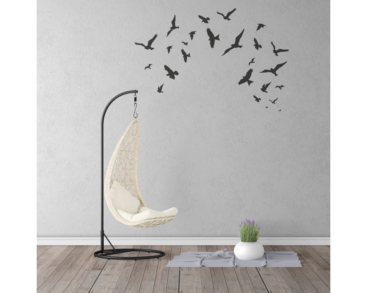 Different Size Flying Birds vinyl Wall Decals for Room Wall Decor