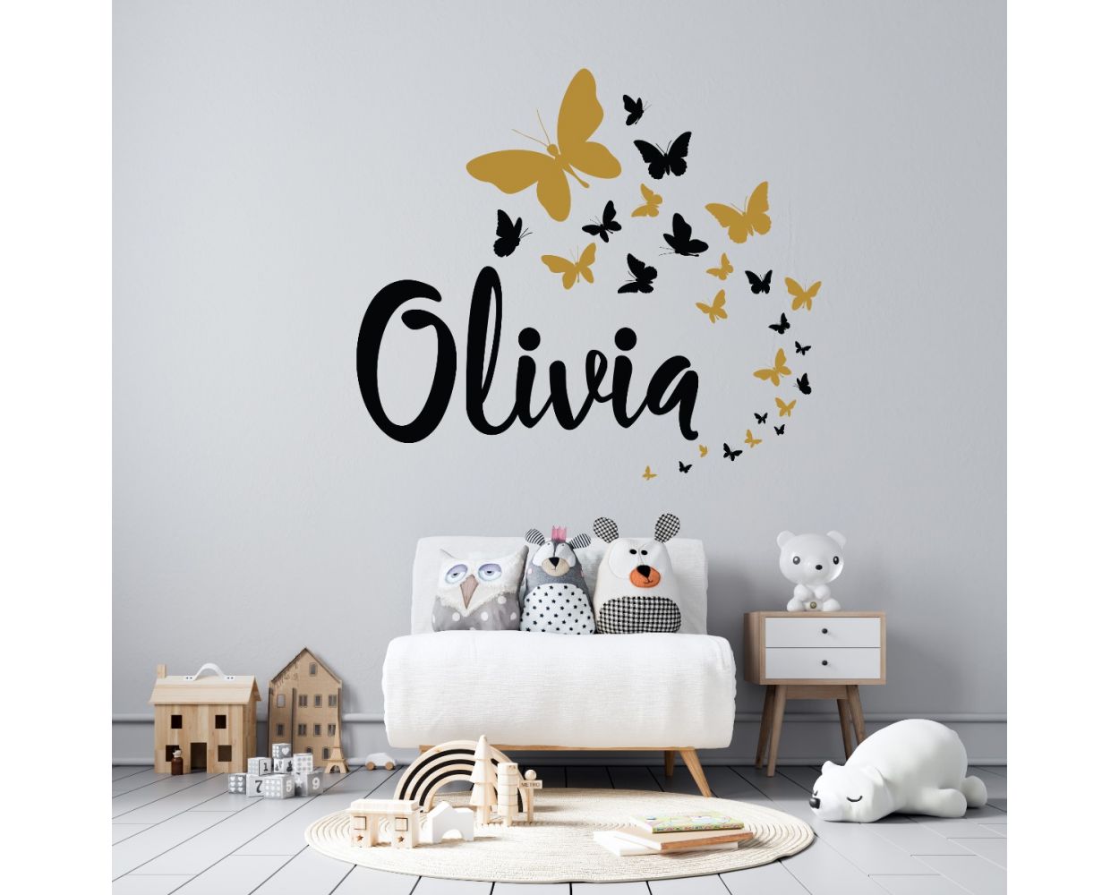  Custom Name With Butterfly Wall Decals | Customize Wall Decor
