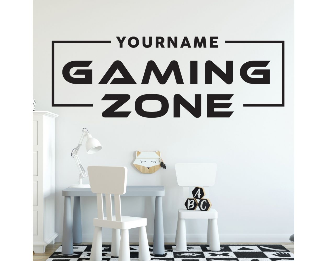 Gaming Zone Wall Stickers Customized For Kids Bedroom
