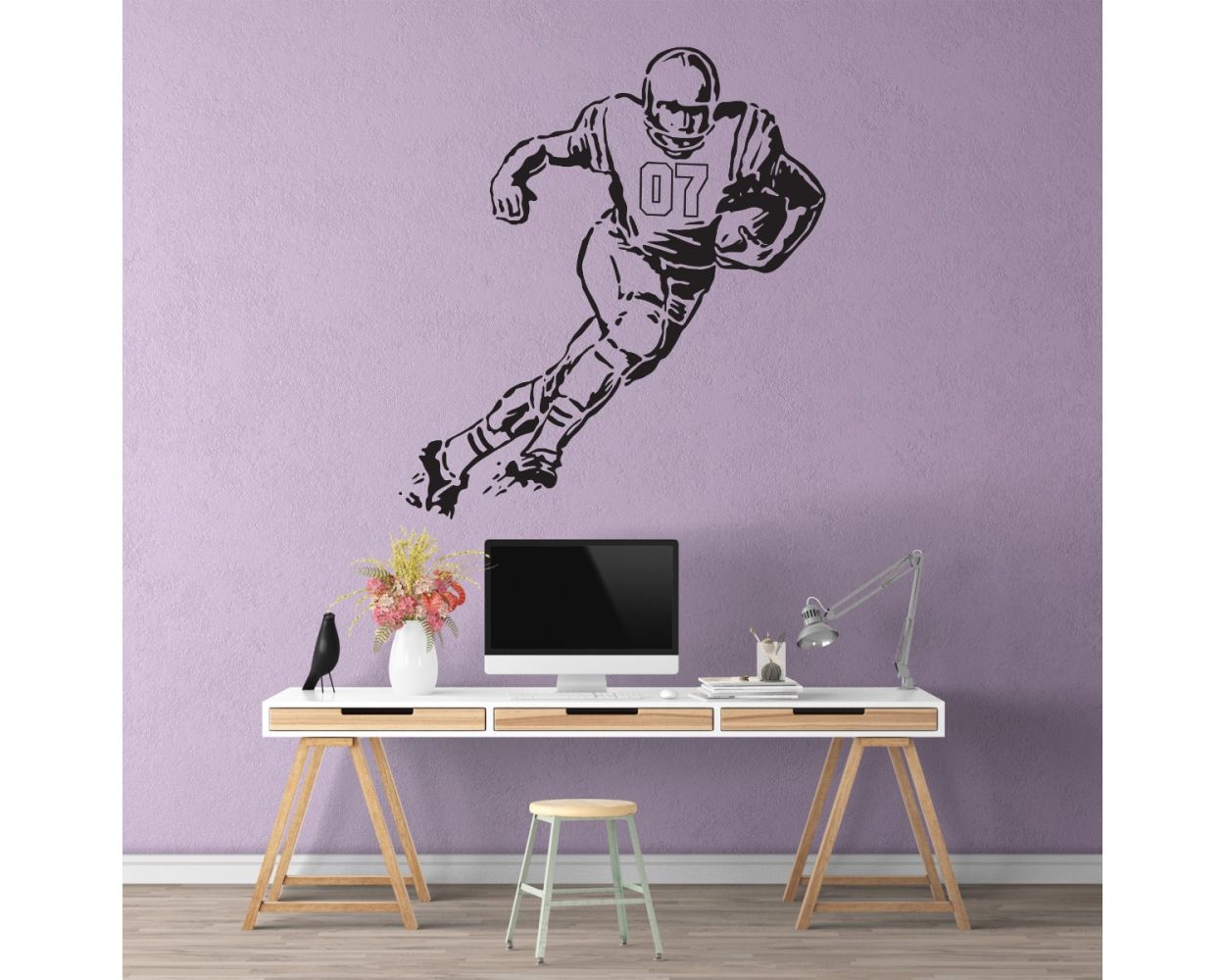 American Football Jersey Number Wall Stickers for kids room