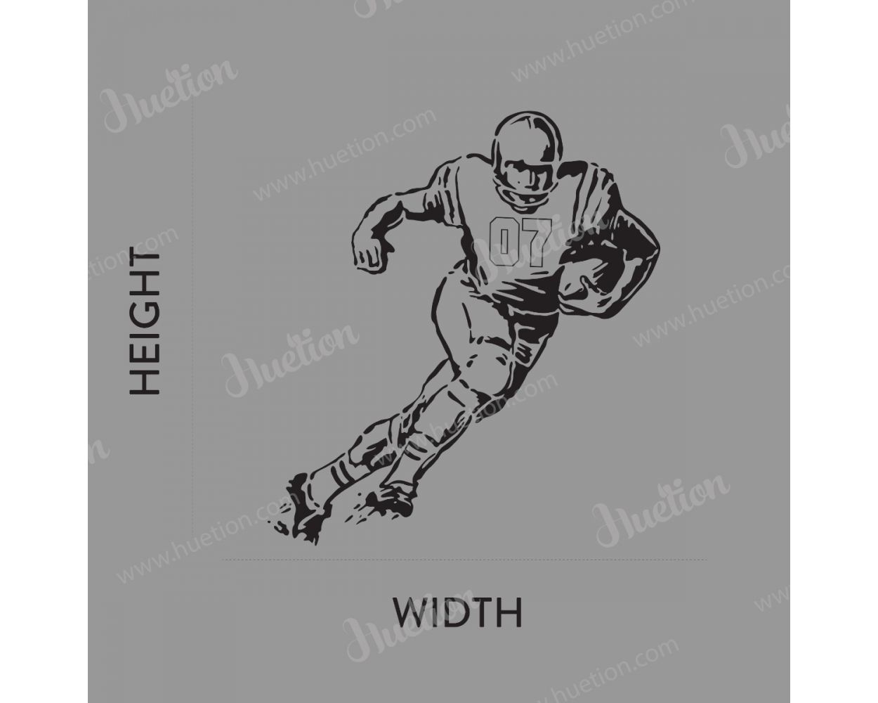 American Football Jersey Number Wall Decals for kids room