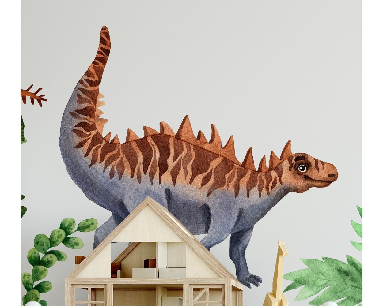 Best Beautiful Dinosaur Watercolor Wall Decals for Kids Nursery Wall Decor 