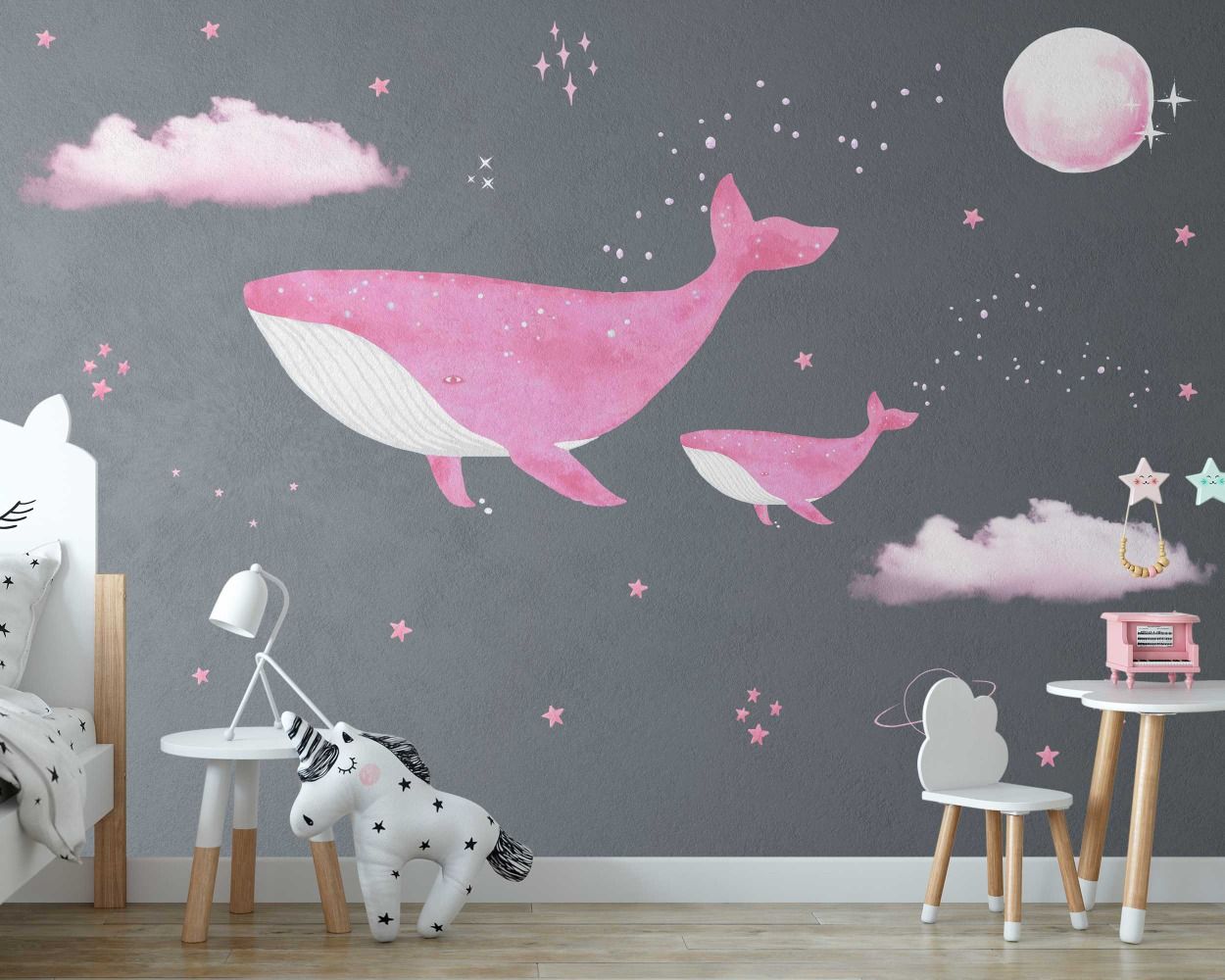 pink whale sticker